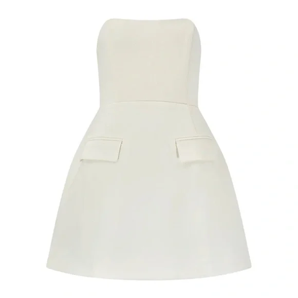 Odd Muse Ultimate Strapless Mini Dress in white size XS - Picture 2 of 6